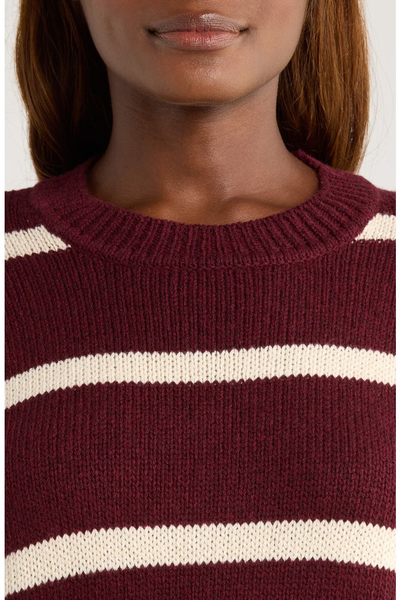 Berkeley Stripe Merino Wool Blend Sweater, Alternate, color, CHERRY STRIPE