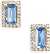 Meira T Blue Sapphire & Diamond Stud Earrings