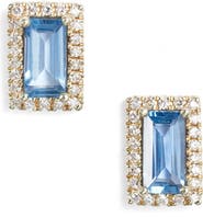 Meira T Blue Sapphire & Diamond Stud Earrings