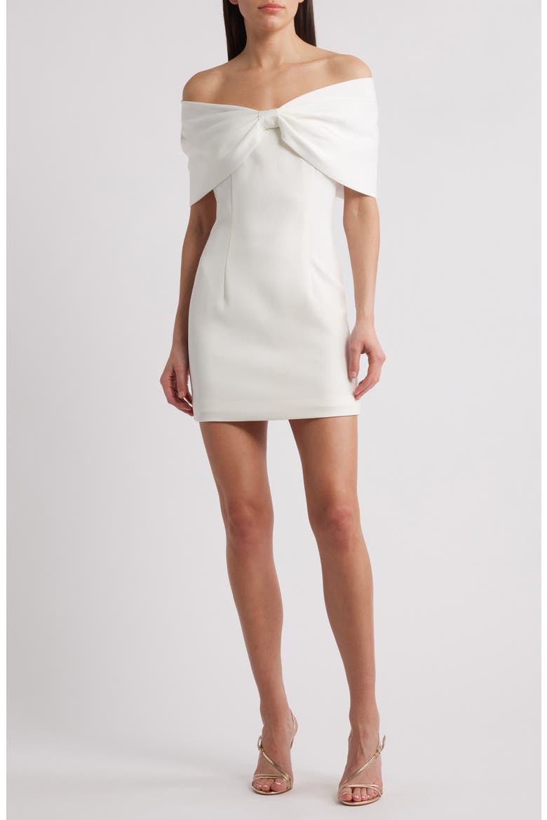 Belluno Off the Shoulder Minidress, Main, color, WHITE