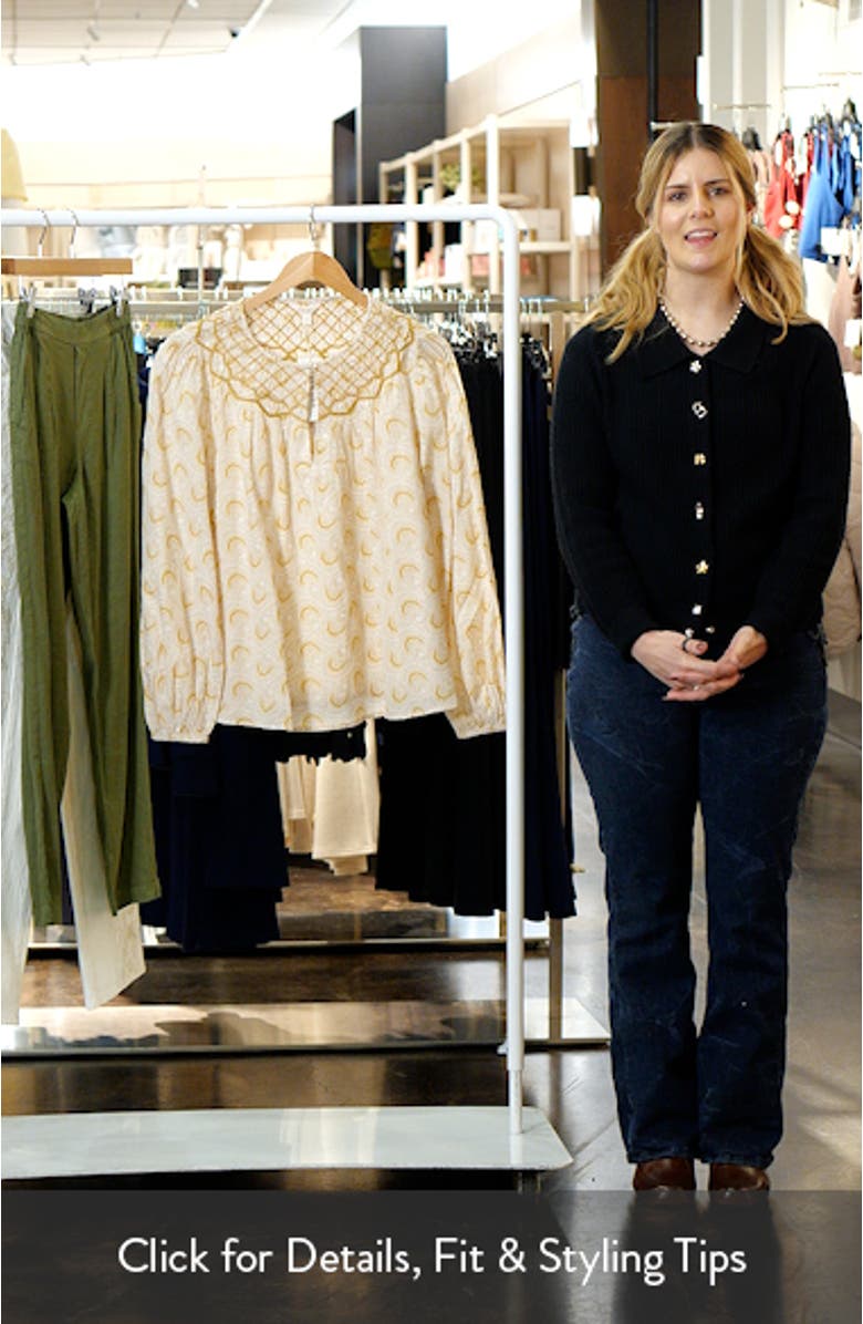 Embroidered Yoke Blouse, sales video thumbnail