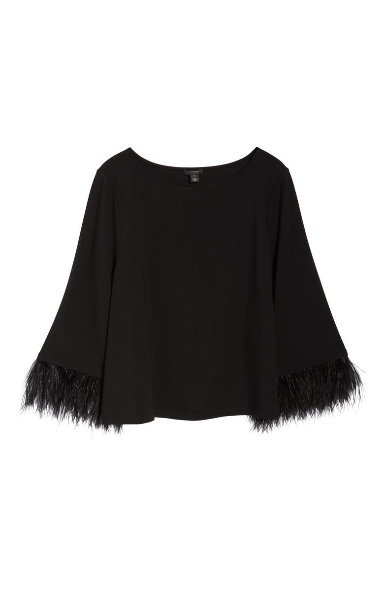 Halogen<sup>®</sup> Feather Trim Ponte Top, Alternate, color, 