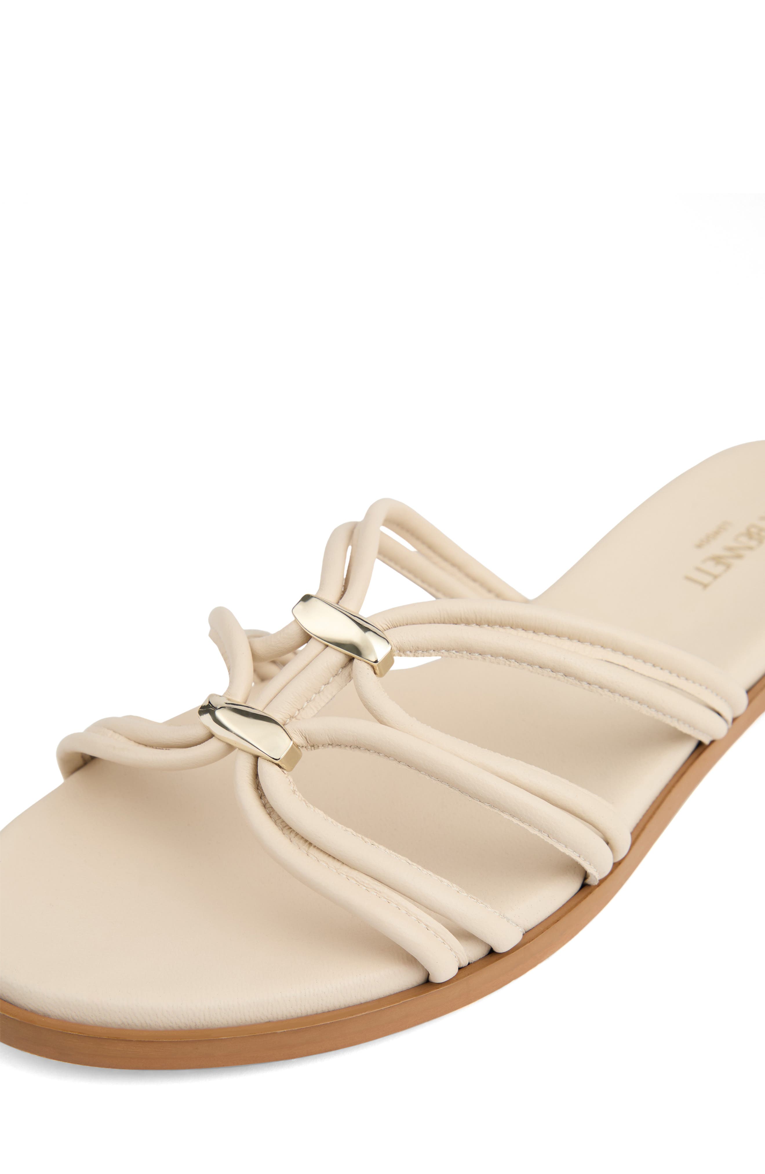 LK Bennett Tianey Tubular Strap Slide Sandal, Alternate, color, Cream