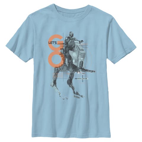 Boy's Star Wars The Mandalorian and Grogu Let's Go Bounty AT-RT  Graphic T-Shirt
