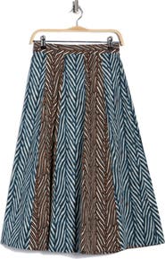 Diane von Furstenberg Finnley Mixed Print Skirt