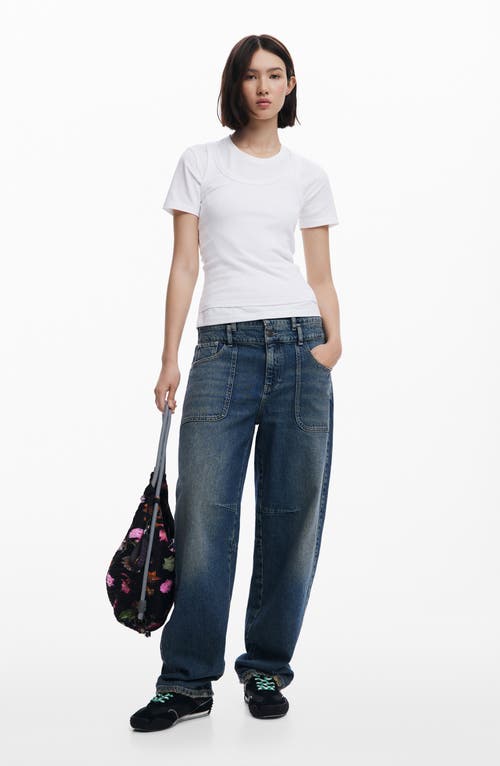 Desigual Ruched Floral Shoulder Bag