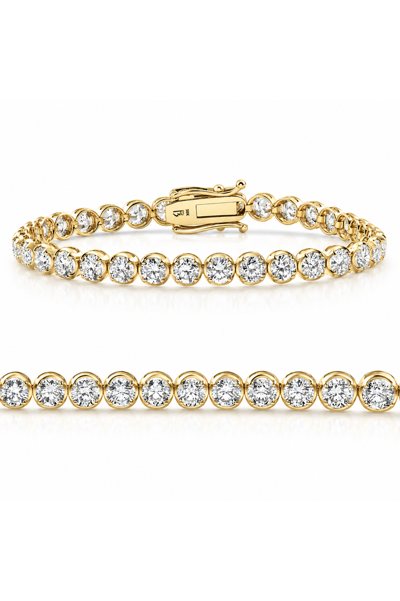 8.80Ct Diamond Angelica Tennis Bracelet Gold 7" Lab Grown, Main, color, 10k Yellow Gold