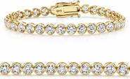 Bliss Diamond 8.80Ct Diamond Angelica Tennis Bracelet Gold 7" Lab Grown