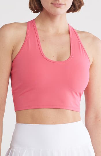 X By Gottex Medium Impact Racerback Sports Bra In Watermelon