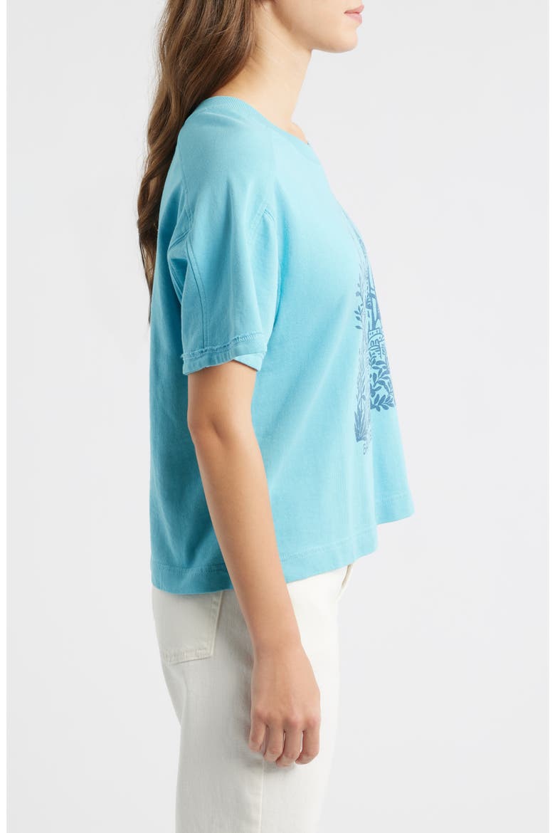 Crop Cotton Graphic T-Shirt, Alternate, color, BLUE GROTTO