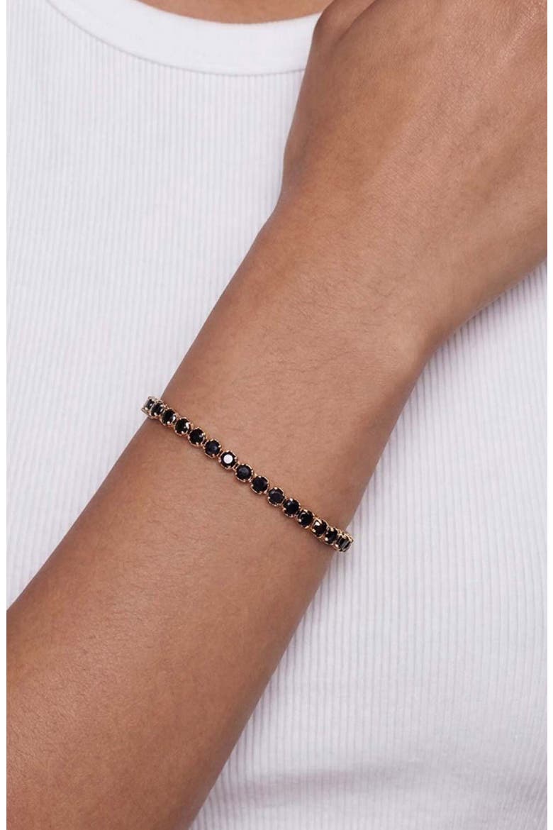 Adjustable Cubic Zirconia Bracelet, Alternate, color, BLACK