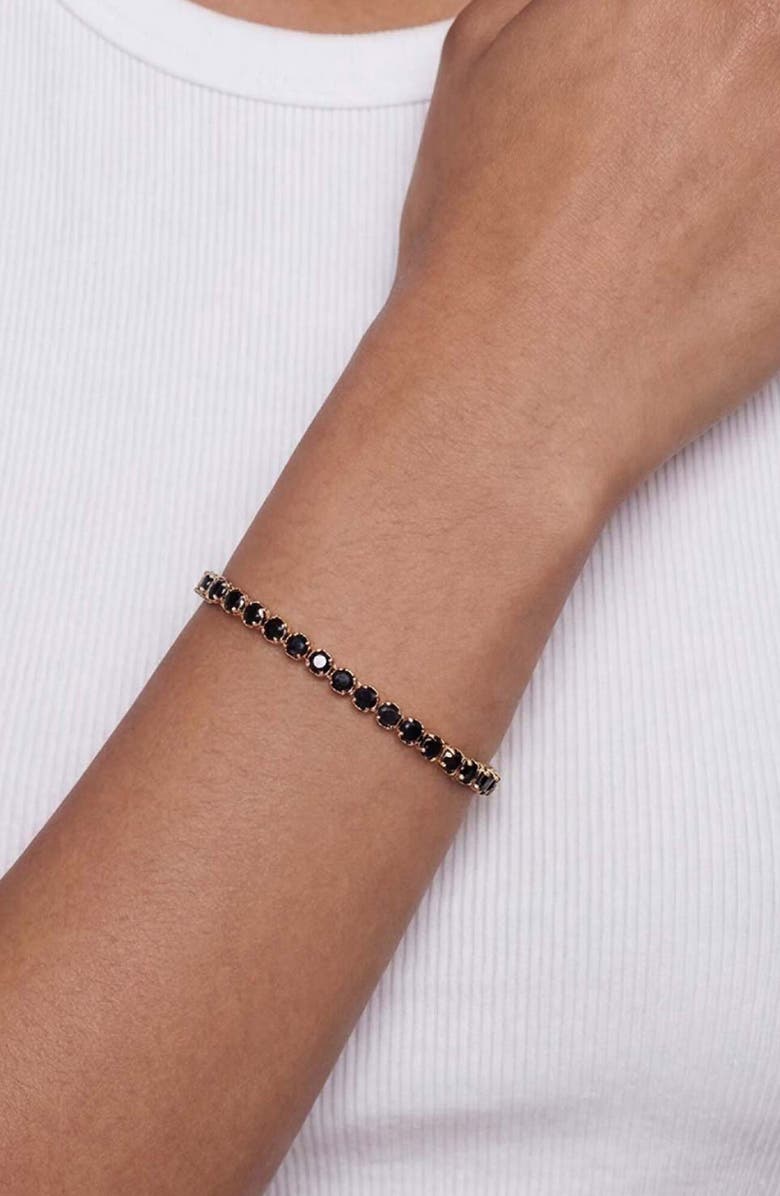 Ettika Adjustable Cubic Zirconia Bracelet, Alternate, color, Black