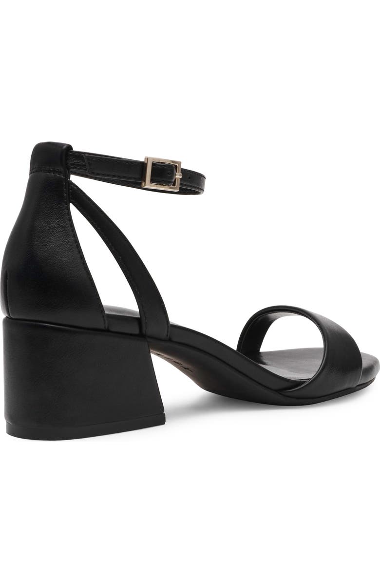 Anne Klein Mia Ankle Strap Sandal, Alternate, color, Black Smooth