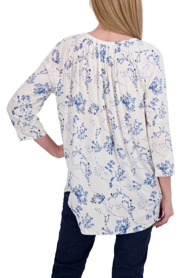 Floral Raglan Sleeve Top, Alternate, color, MARSHMALLOW