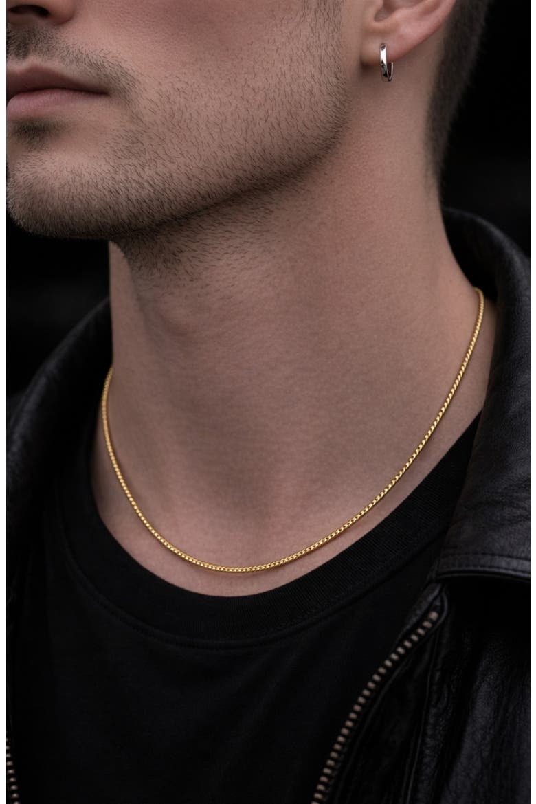 Men's Cuban Chain Necklace, Alternate, color, GOLD