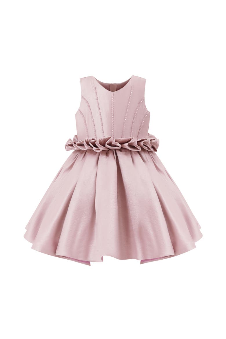 Harmony Ruffle Waist Formal Dress, Main, color, Purple