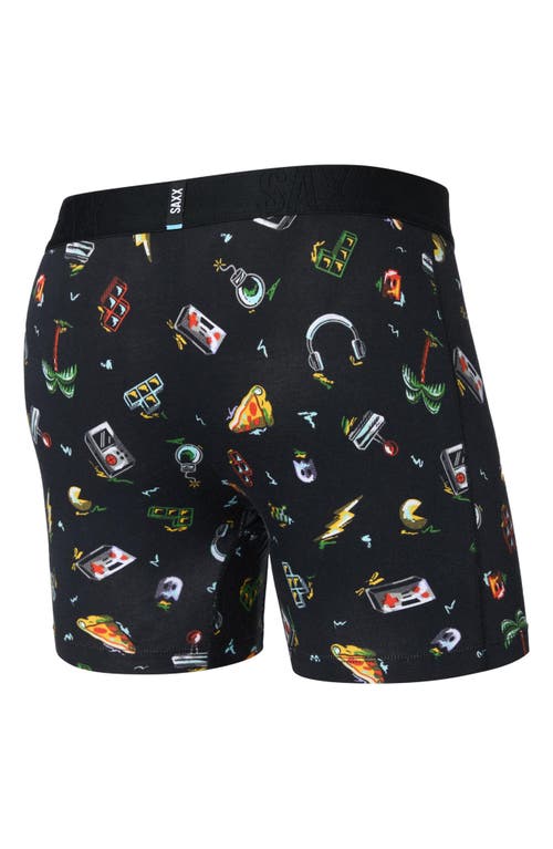 Saxx Droptemp™ Cooling Cotton Boxer Briefs In Black