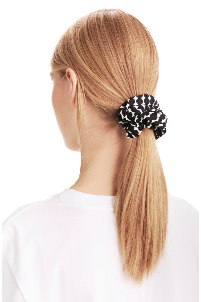 Kioski Kutrit Räsyamatto Scrunchie, Alternate, color, WHITE/BLACK