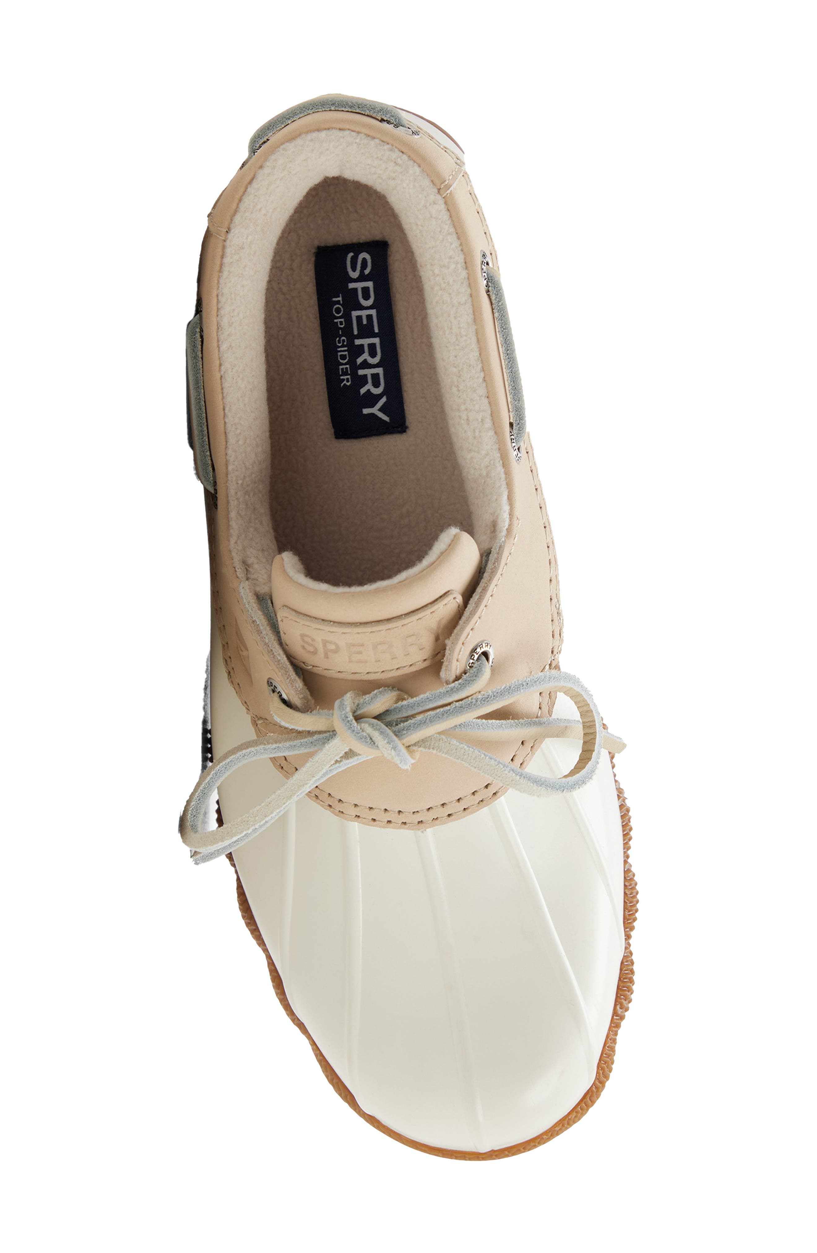 Saltwater™ 1 Eye Waterproof Duck Shoe, Alternate, color, LINEN/ OAT LEATHER