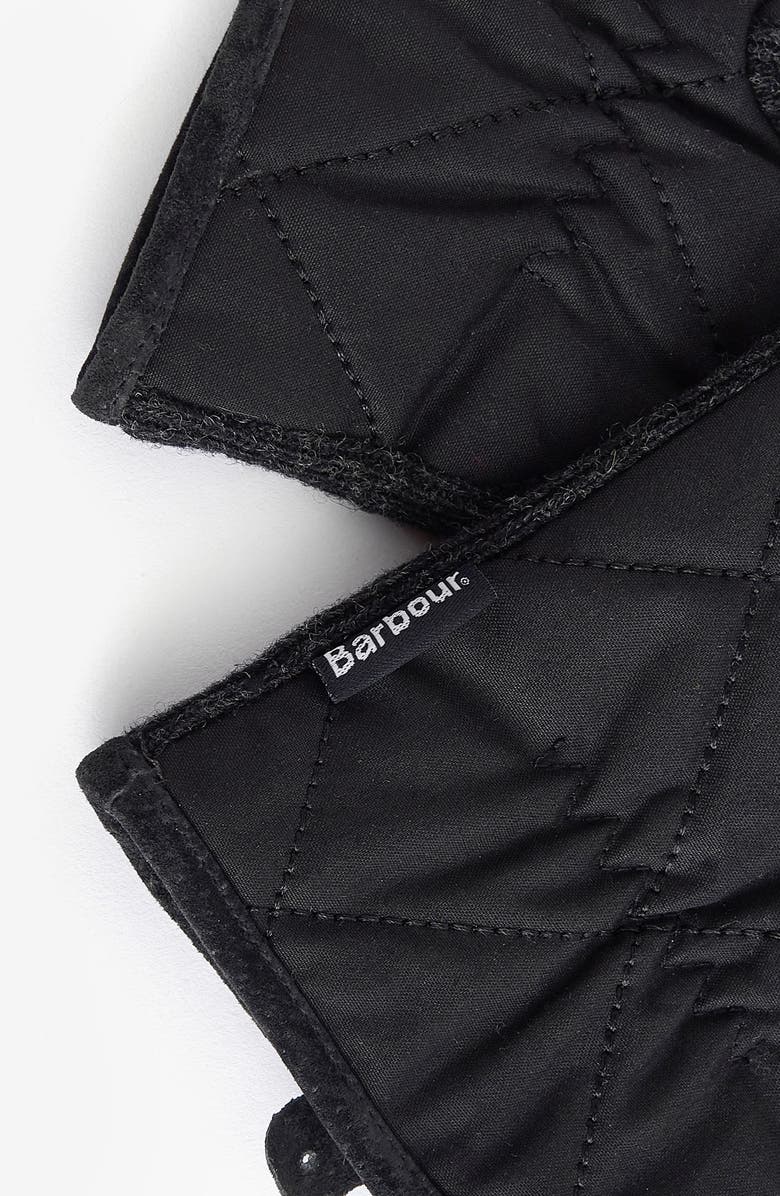 Barbour Winterdale Wax Cotton Gloves, Alternate, color, Black