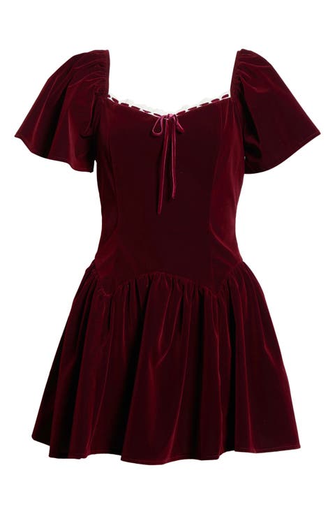 Flutter Sleeve Minidress