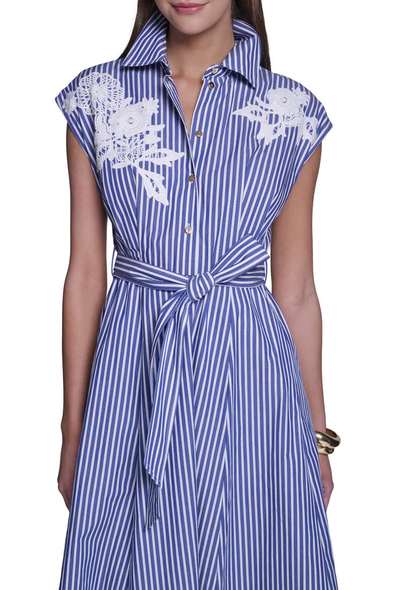 Striped Shirt Dress, Alternate, color, BLUE/ WHITE