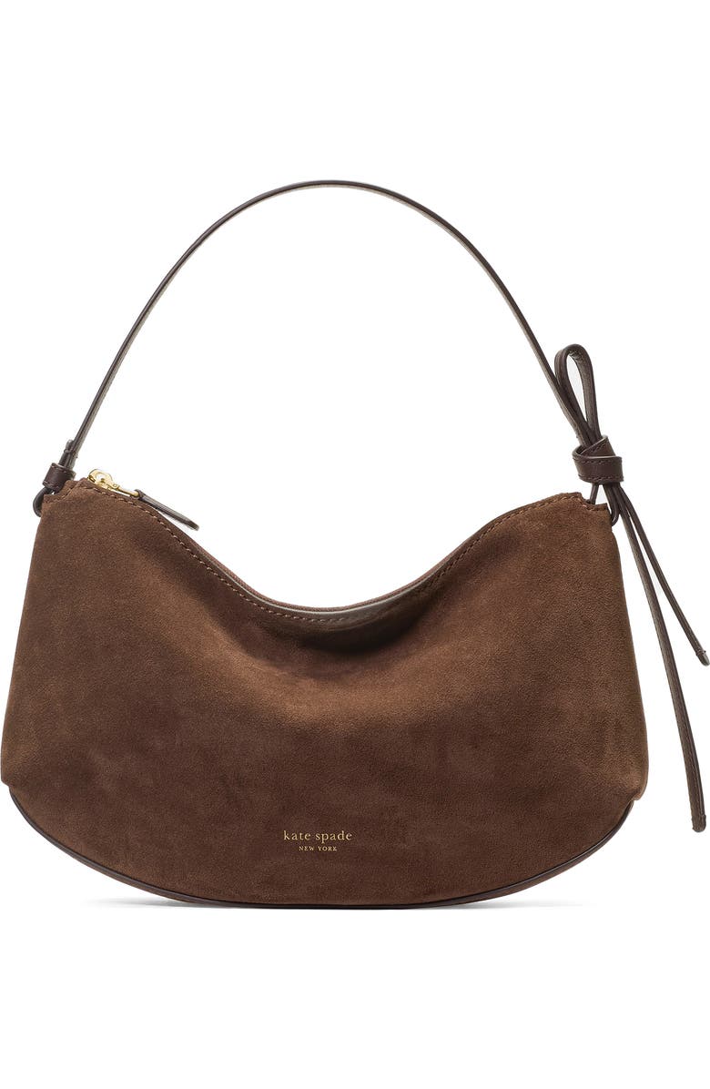 Kate Spade New York loop suede shoulder bag, Main, color, Hot Fudge Multi
