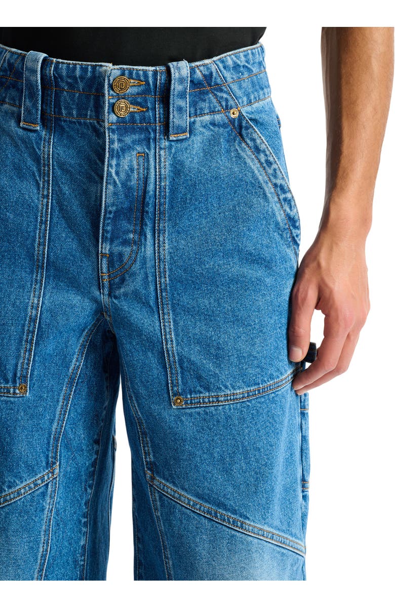 Balmain Blue denim carpenter jeans, Alternate, color,