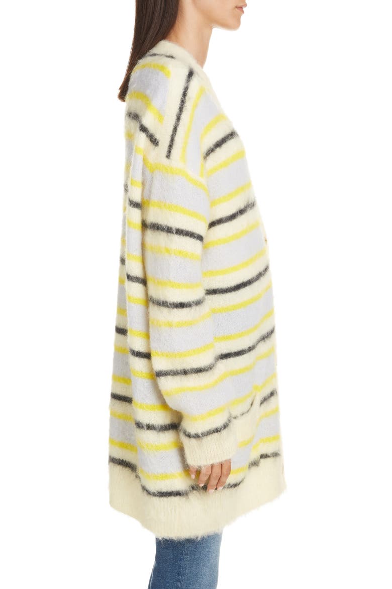 Keda Oversize Wool & Alpaca Blend Cardigan, Alternate, color, YELLOW/ MULTI