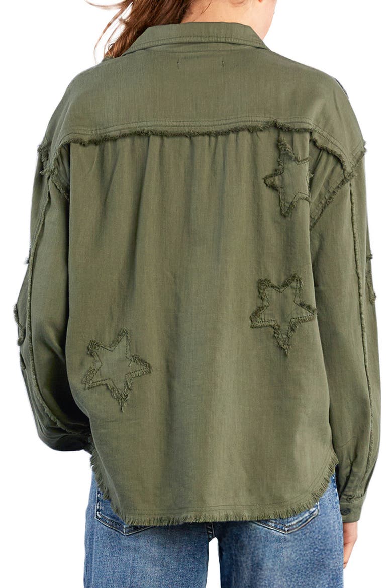 Big Super Star Button-Up Shirt, Alternate, color, SOFT OLIVE