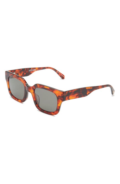 Eyebobs Square Off 47mm Small Polarized Square Sunglasses In Red Orange Tortoise