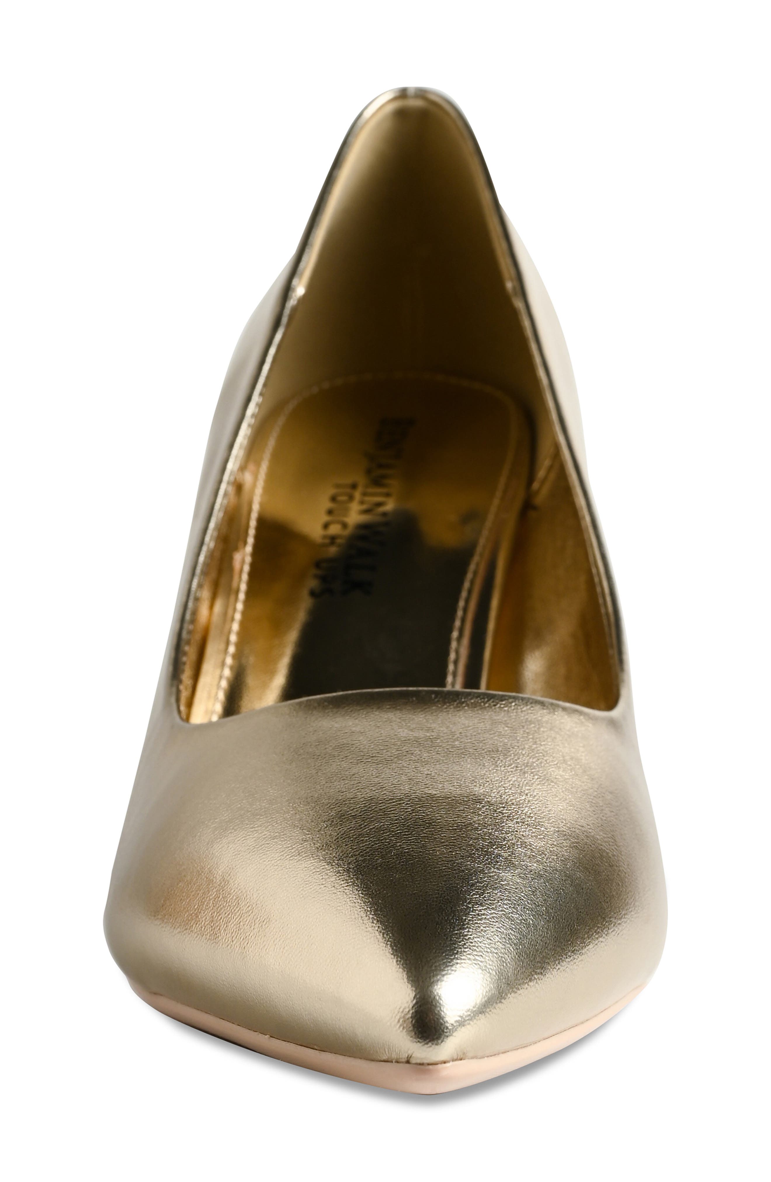 Tia Pointed Toe Pump, Alternate, color, GOLD