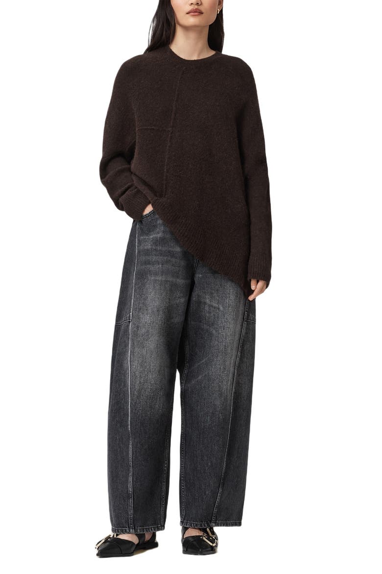 Lock Merino Wool Blend Sweater, Alternate, color, OXBLOOD RED