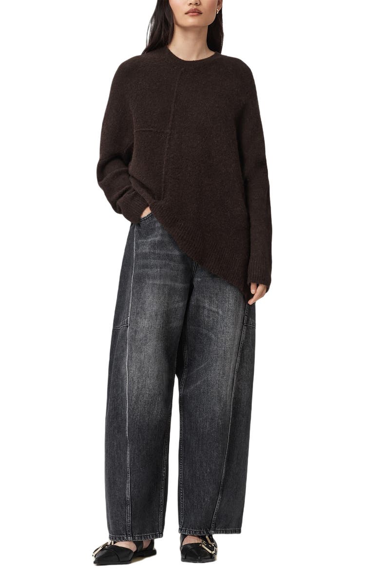 AllSaints Lock Merino Wool Blend Sweater, Alternate, color, Oxblood Red