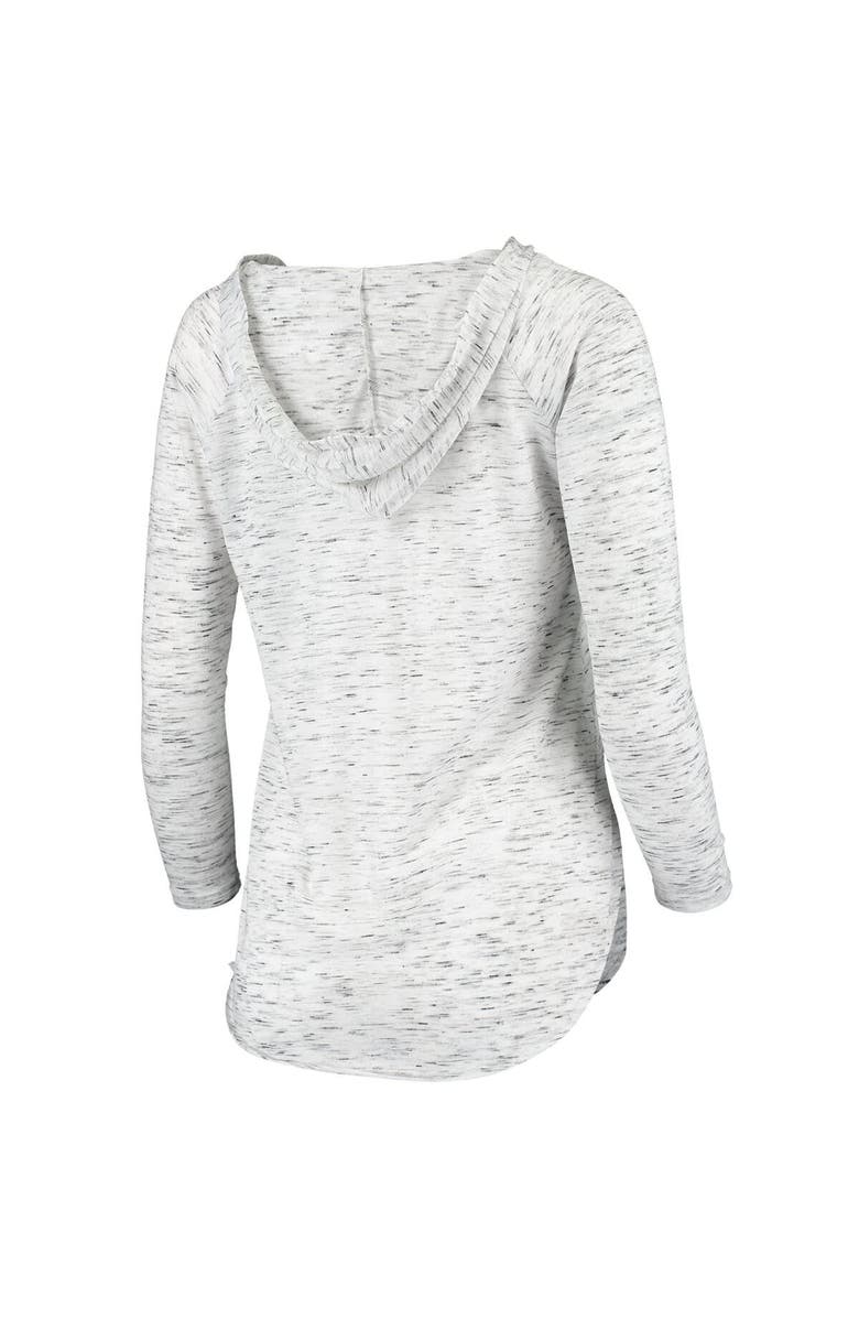 PRESSBOX Women's Pressbox Gray Auburn Tigers Space Dye Lace-Up V-Neck Long Sleeve T-Shirt, Alternate, color, 