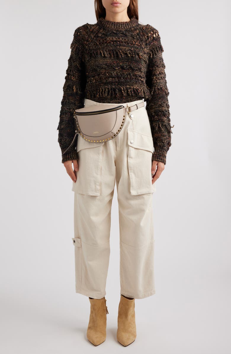 Isabel Marant Étoile Jannick Cargo Ankle Jeans, Alternate, color, Ecru