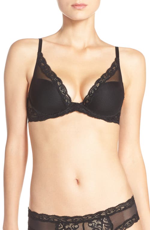 Natori Feathers Plunge T-shirt Basics Bra In Black