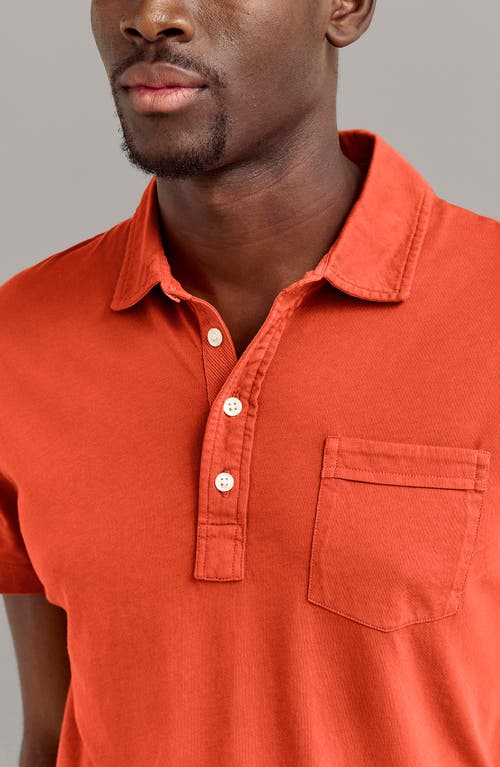 Billy Reid Pensacola Organic Cotton Polo In Brown