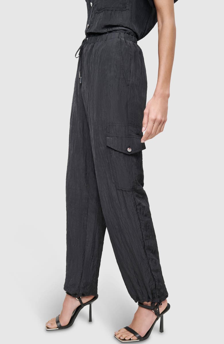 DKNY Tech Crinkle Cargo Joggers, Alternate, color, 