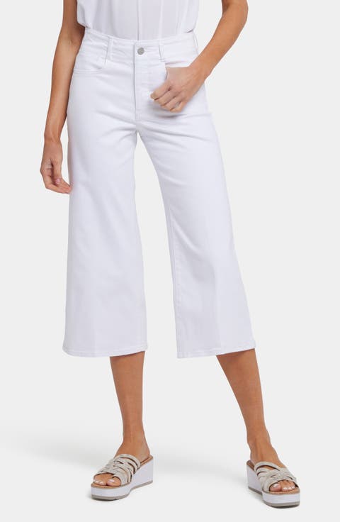 Brigitte High Waist Wide Leg Capri Jeans