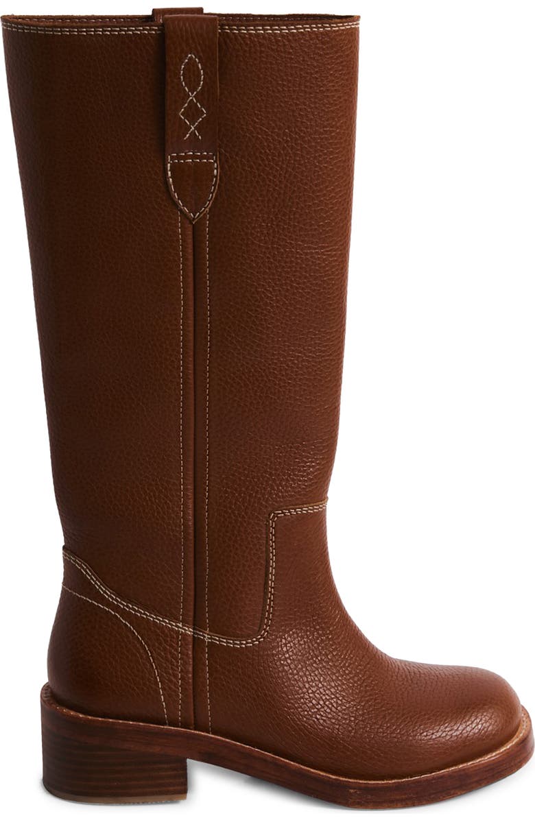 Free People Blaze Block Heel Boot, Alternate, color, Vintage Tan Leather