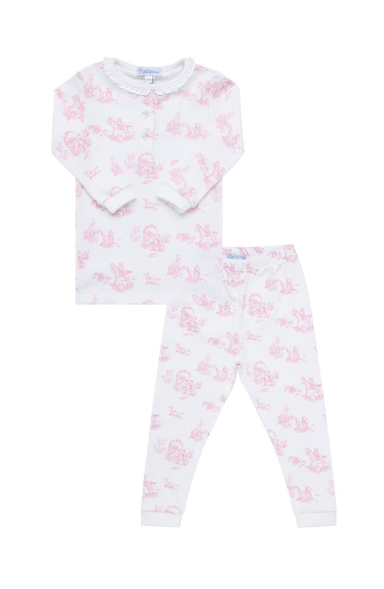 Nellapima Pink Toile Baby Pajamas - Baby, Alternate, color, Pink