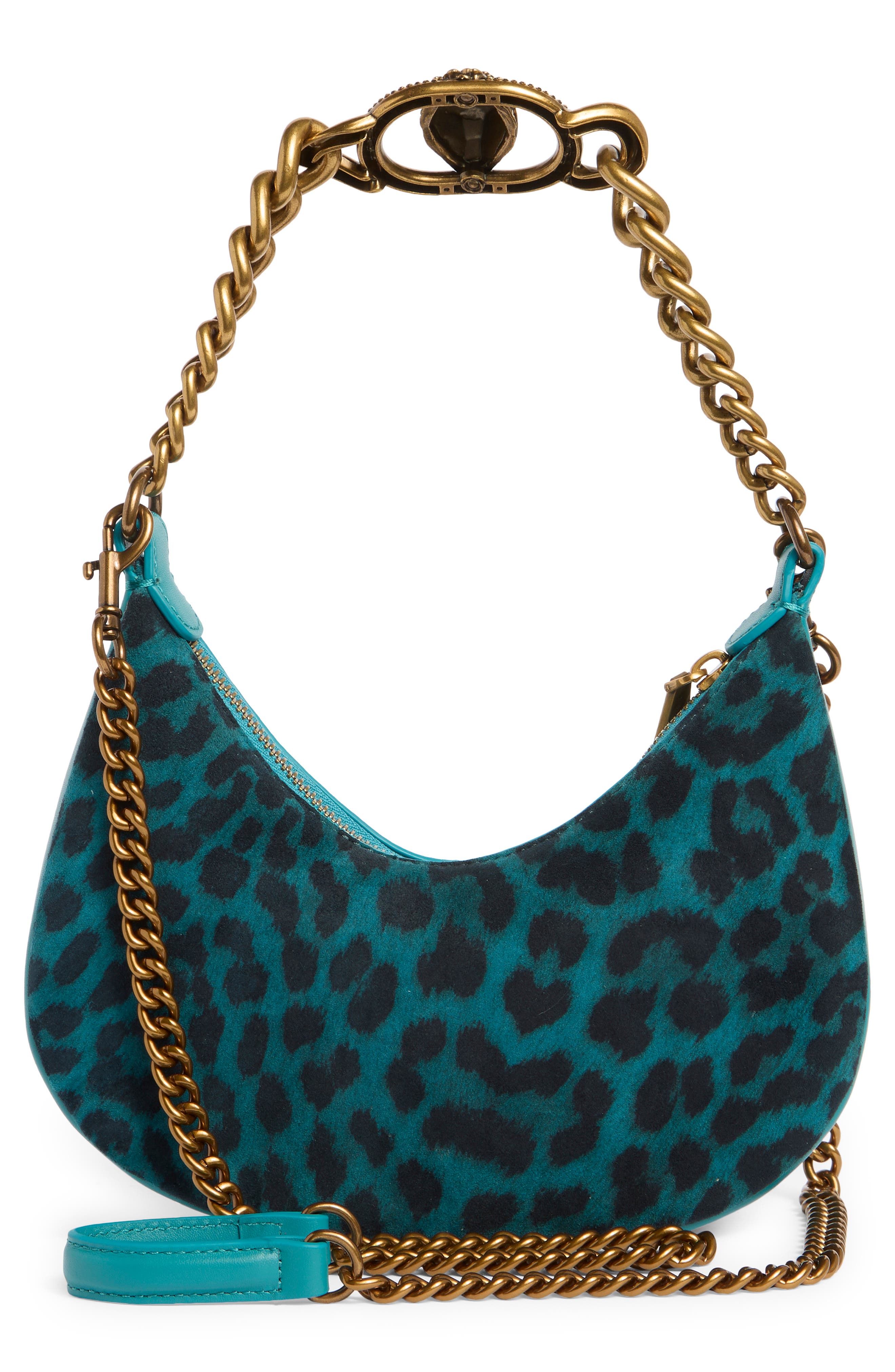 Kurt Geiger London Small Chelsea Chain Hobo Bag, Alternate, color, Blue Other