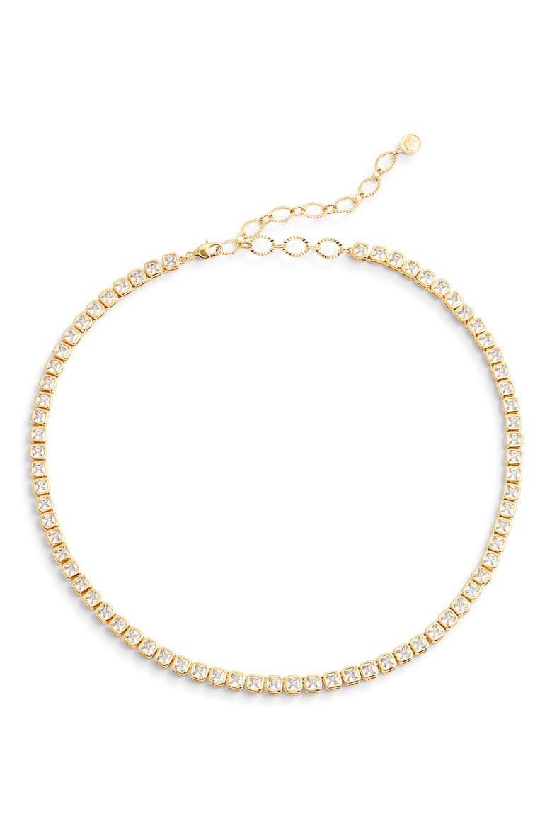 Blair Cubic Zirconia Tennis Necklace, Main, color, GOLD