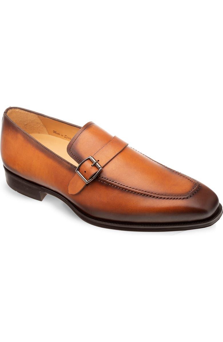 Mezlan Salato Leather Loafer, Main, color, Dark Cognac