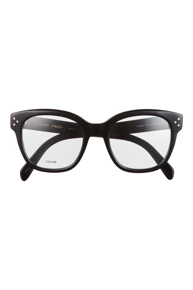 51mm Round Reading Glasses, Main, color, BLACK