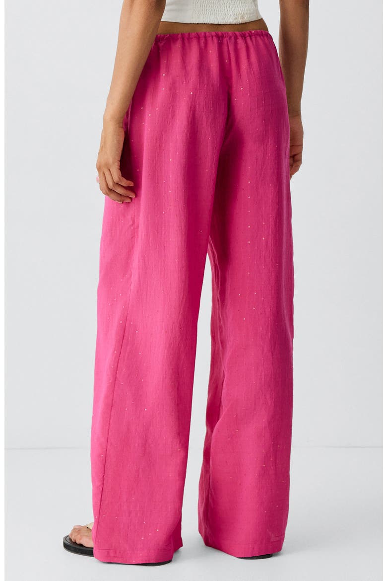Straight Rhinestone Pants, Alternate, color, FUCHSIA