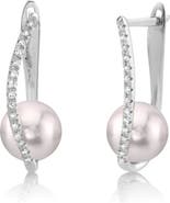 The Pearl Source Akoya Pearl & Diamond Eliza Earrings