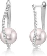 The Pearl Source Akoya Pearl & Diamond Eliza Earrings