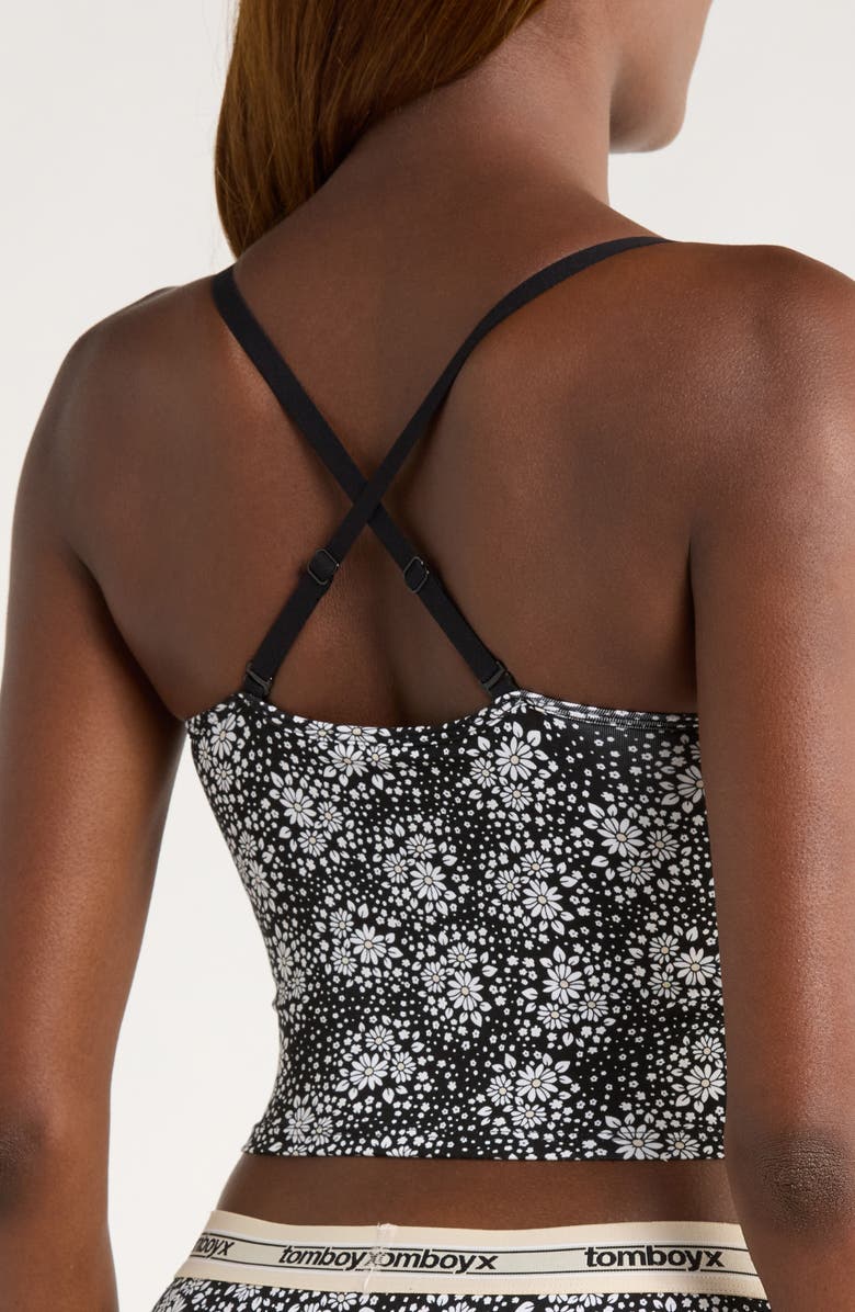 TomboyX Longline Bra Top, Alternate, color, Modal Petal Pizzazz